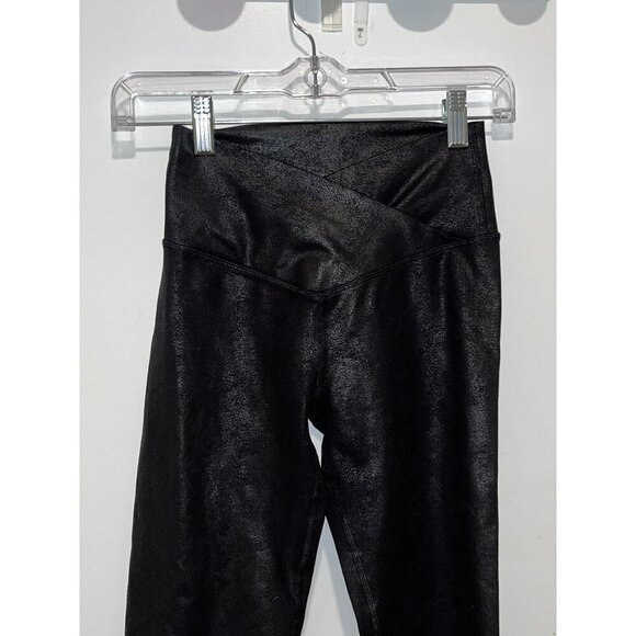 Aerie Offline Black High-Waisted Faux Leather LeggingsSize Small Womens - Picture 2 of 9